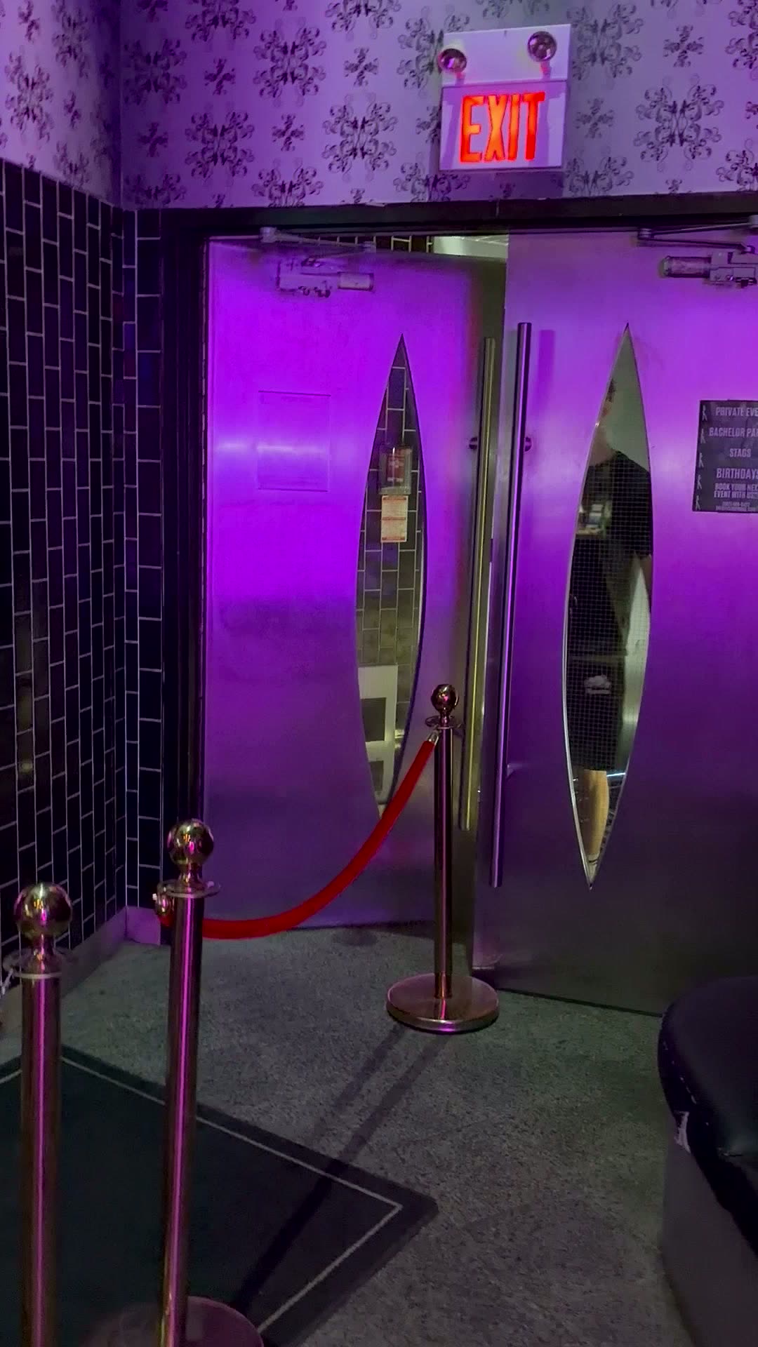 Club Pro, Vaughan — venue entrance with velvet rope under purple light